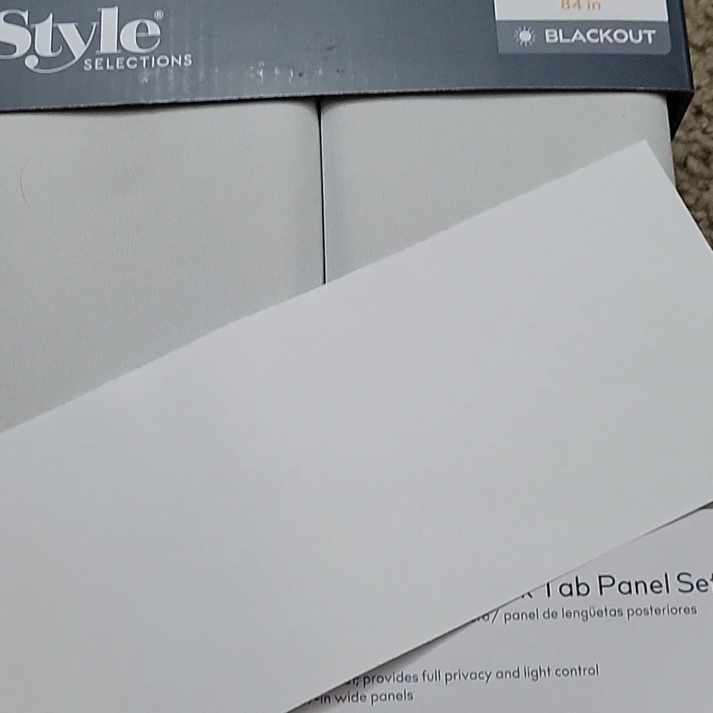 Style Selections White Blackout Curtain Panels